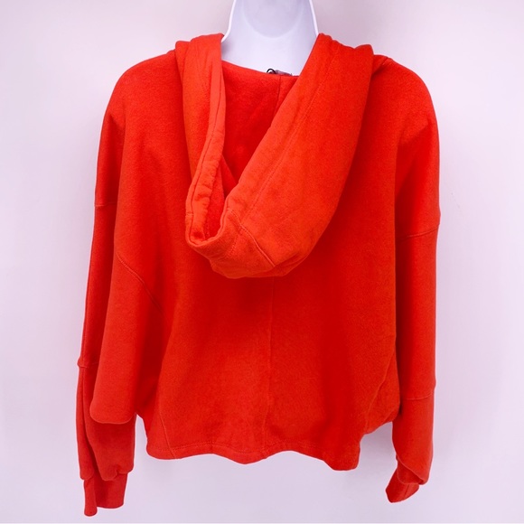 Zara Say It With Fashion Red Cropped Hoodie Size Small - Picture 4 of 7